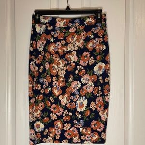 A’GACI: Flower Print Pencil Skirt